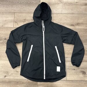 ASICS ONITSUKA TIGER Unisex's medium Removable Sleeve Jacket‎ Black White #894